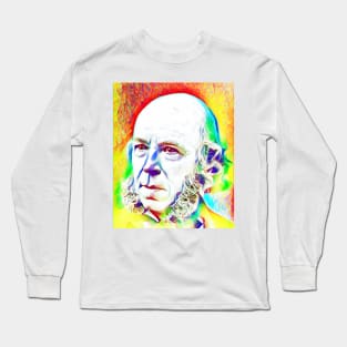 Herbert Spencer Colouful Portrait | Herbert Spencer Artwork 11 Long Sleeve T-Shirt